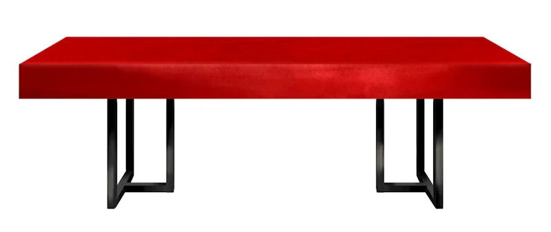 Стол "Лофт черный" алый