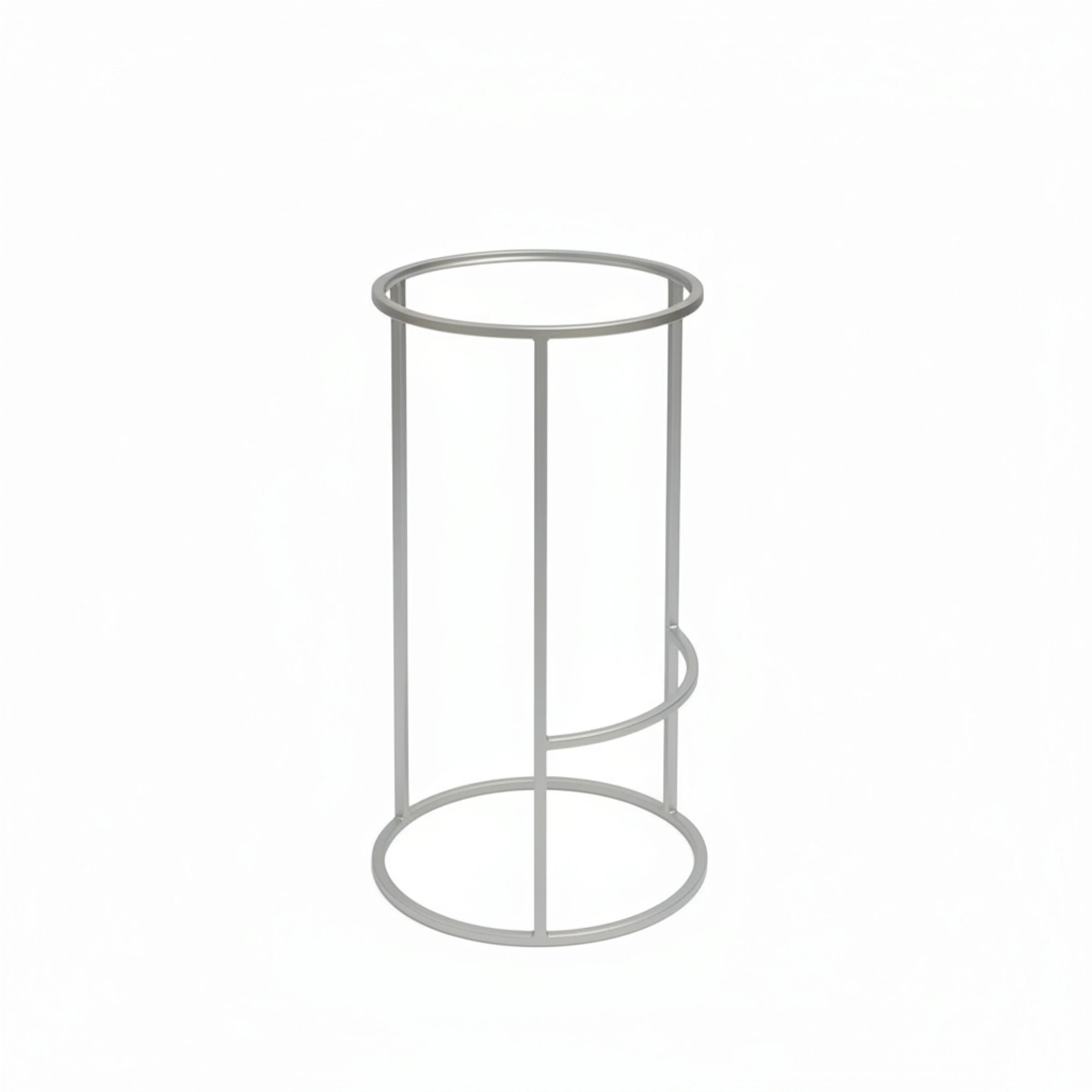 Каркас барного стула серебро