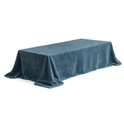 Скатерть прямоугольная XL бархат "Небесно голубой" - изображение 1