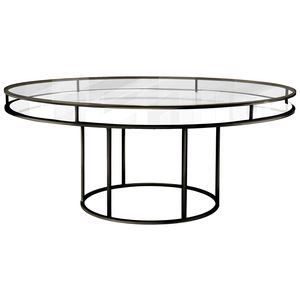 Стол "Лофт" черный, прозрачная столешница, белое подстолье