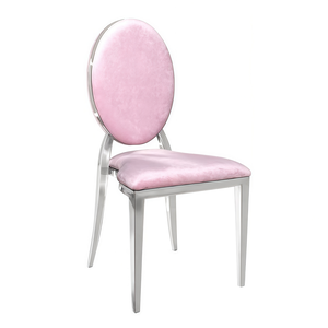 Стул «Вашингтон» серебро, пепельно-розовый бархат