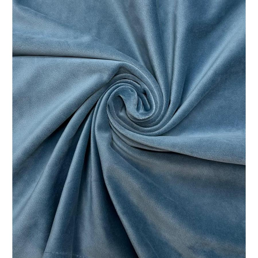 Скатерть прямоугольная XL бархат "Небесно голубой" - Фото миниатюра 2