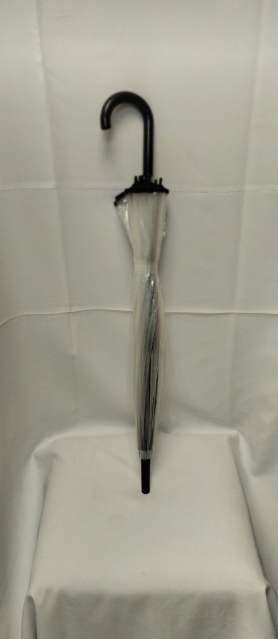 Зонт прозрачный с черной окантовкой