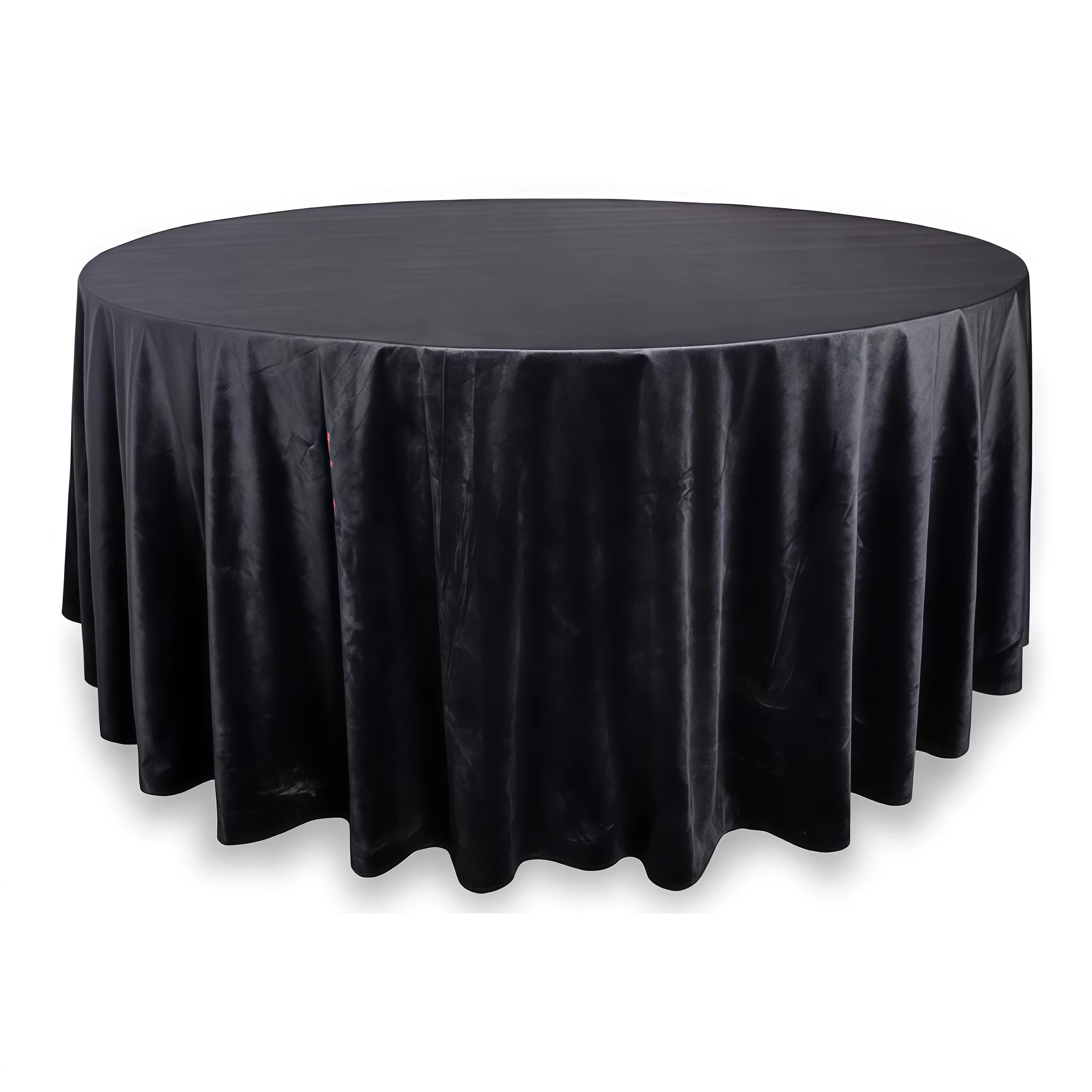 Скатерть круглая бархат Тотал блэк