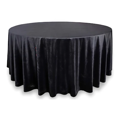 Скатерть круглая бархат Тотал блэк