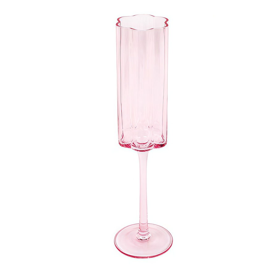 Бокал для шампанского "Флорал" нежно-розовый - Фото миниатюра 1