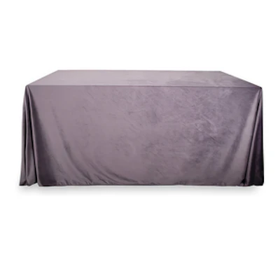 Скатерть бархат платиново-серый прямоугольная - изображение 1