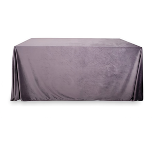 Скатерть бархат платиново-серый прямоугольная