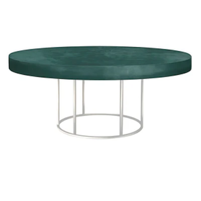 Стол "Лофт" белый изумрудный - изображение 1