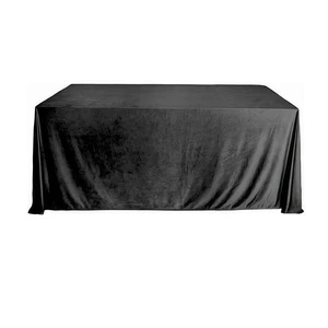 Скатерть бархат Тотал блэк прямоугольная - Фото 1