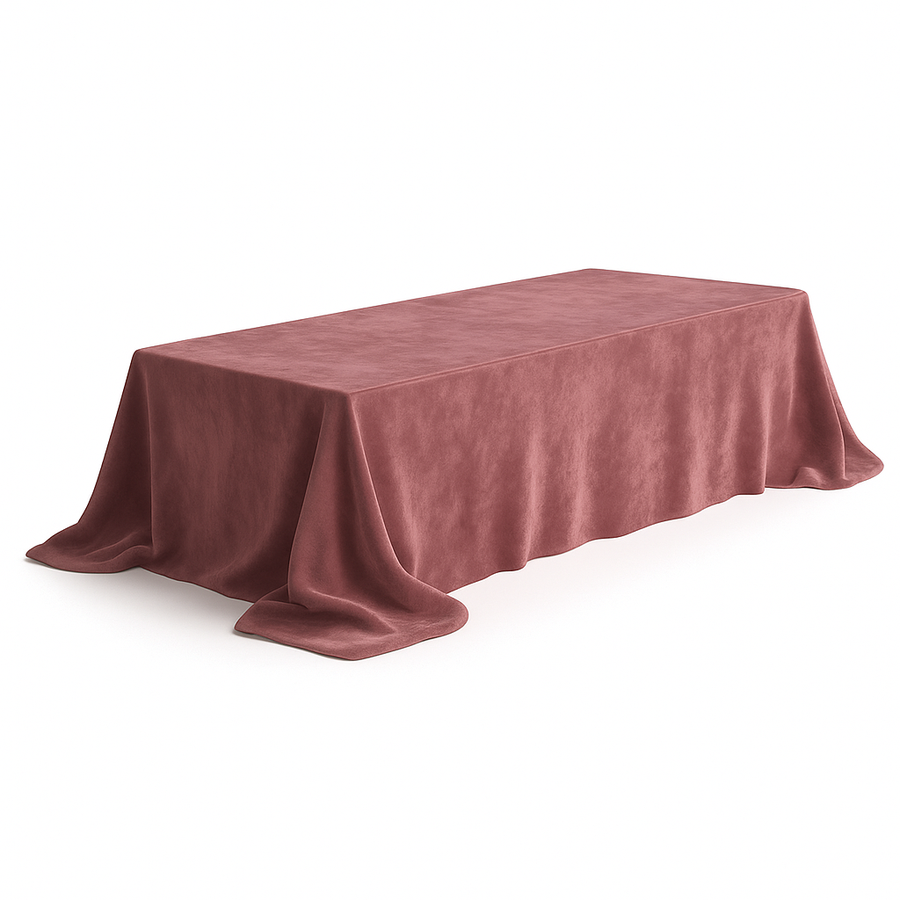 Скатерть прямоугольная XL бархат "Розовый зефир" - Фото миниатюра 1