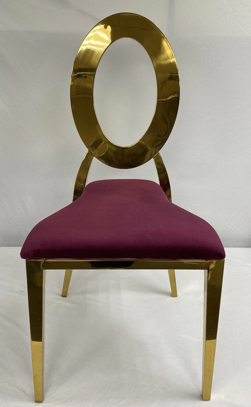 Стул «Элемент» золото, бургундский красный бархат