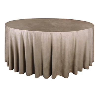Скатерть круглая бархат темно-каштановая - изображение 1