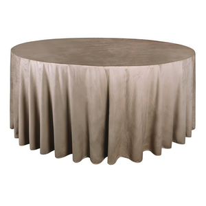 Скатерть круглая бархат темно-каштановая