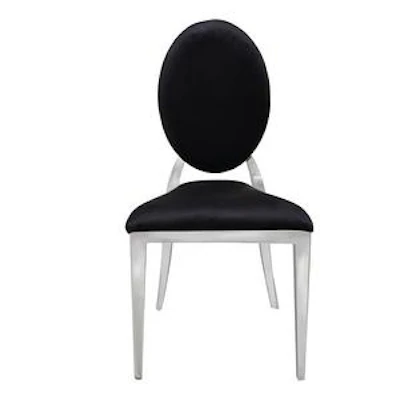 Стул «Вашингтон» серебро, черный бархат - изображение 2