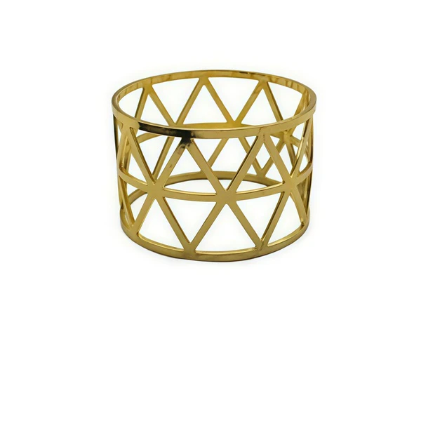 Кольцо для салфеток "Геометрия" золото - Фото 1