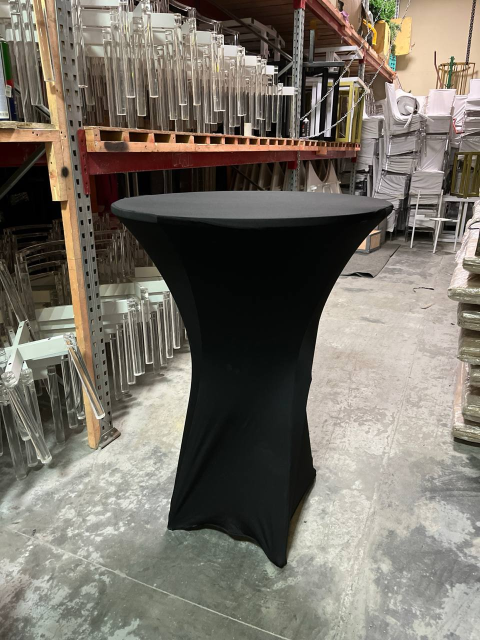 Чехол-стрейч на коктейльньй стол черный