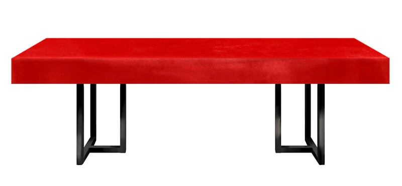 Стол Лофт прямоугольный черный  Светло-Алый