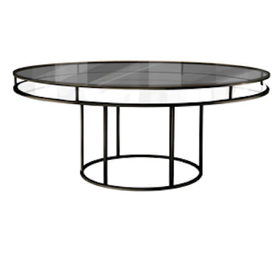 Стол "Лофт" черный, дымчатая столешница, белое подстолье - изображение 1