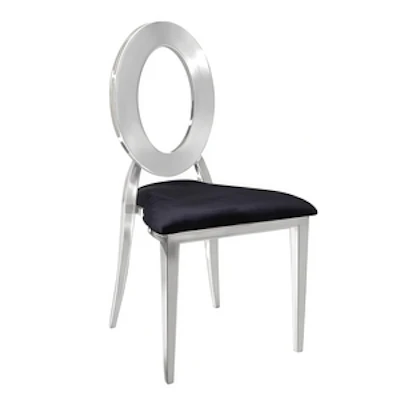 Стул «Элемент» серебро, черный бархат - изображение 1