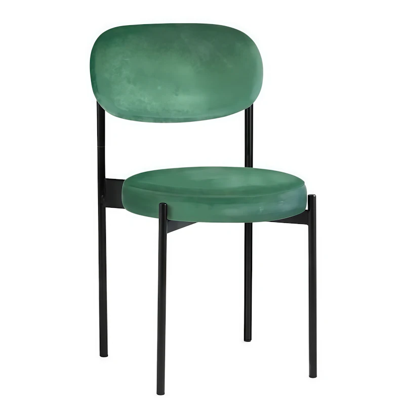 Стул Монако черный изумрудный