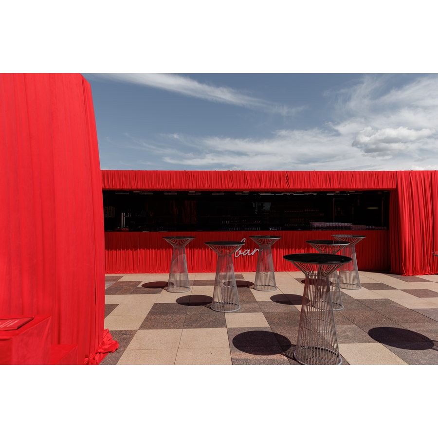 Коктейльный стол "Арфа" серебро - Фото миниатюра 2