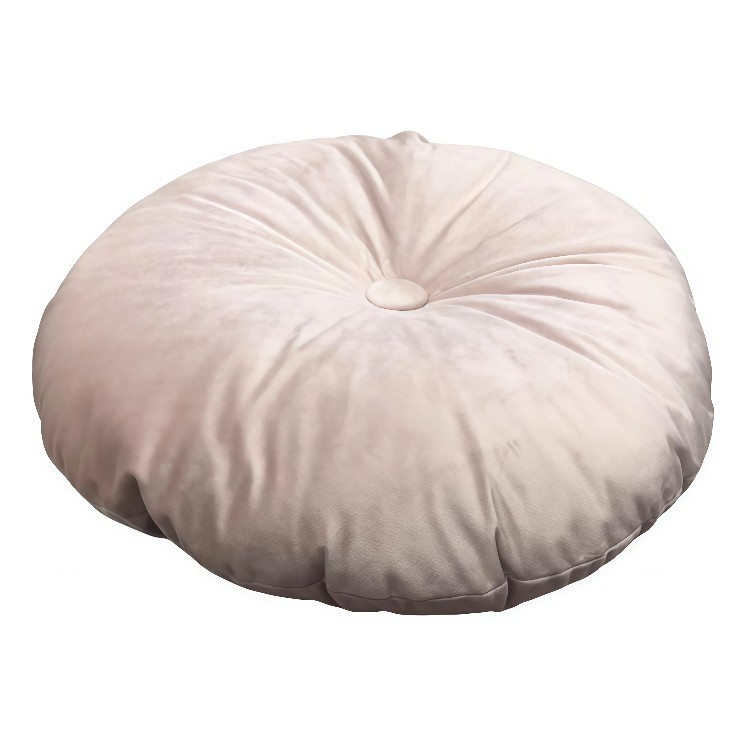 Подушка круглая, пепельно-розовый бархат