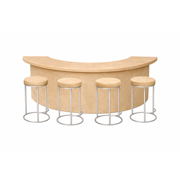 Барный комплект "Луна"  бежевый бархат - Фото 1