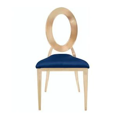 Стул «Элемент» золото, синий бархат - изображение 2
