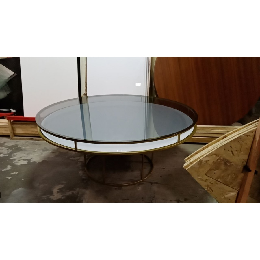 Столешница для стола "Лофт" круглая дымчатая d=180 см - Фото миниатюра 2