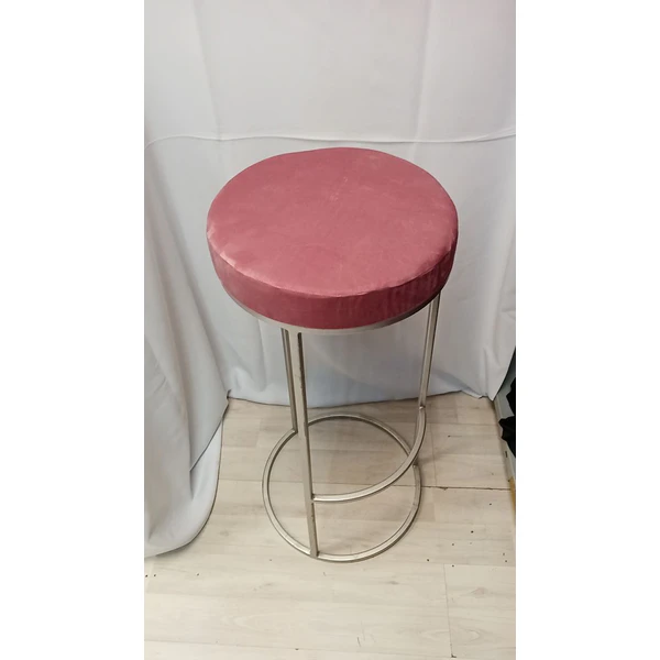  Стул барный золото, пыльно-розовый бархат - Фото 2