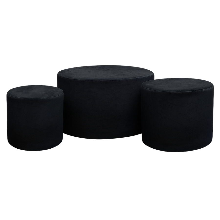 Набор пуфов Тотал блэк
 - Фото миниатюра 1