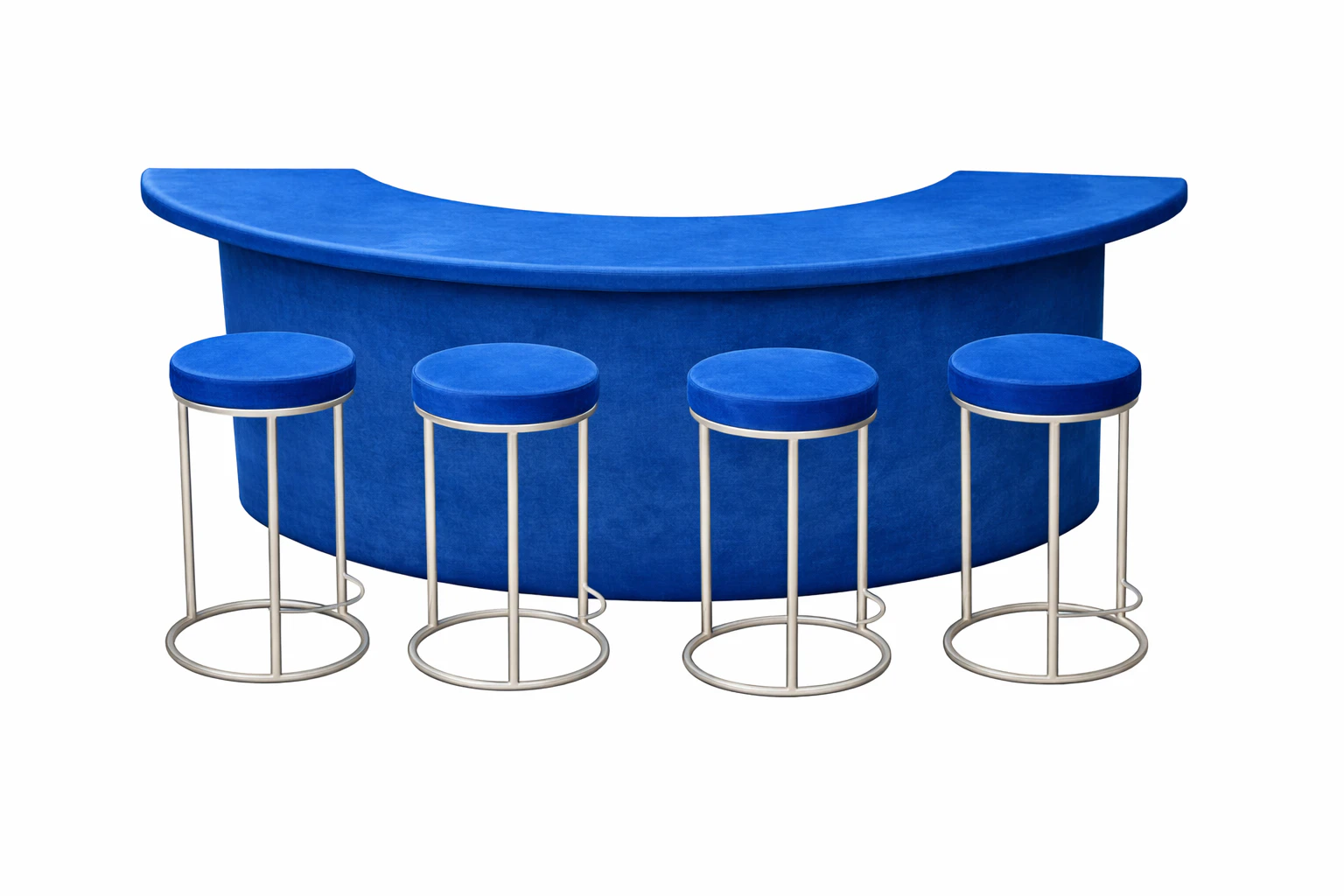 Барный комплект "Луна"  синий бархат