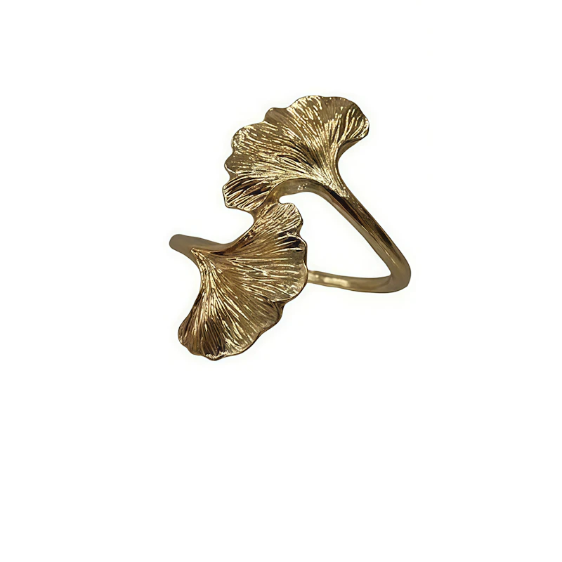 Кольцо для салфеток "Клевер" золото