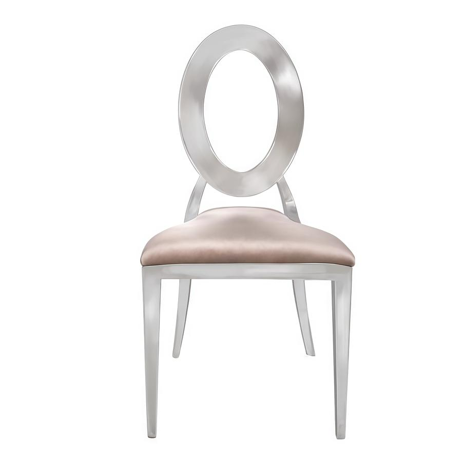 Стул "Элемент" серебро, бежевый бархат - Фото миниатюра 2