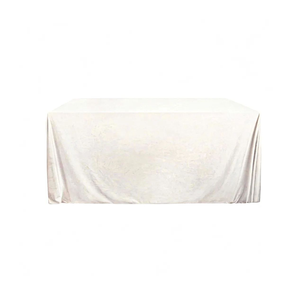 Скатерть бархат Альпийский снег прямоугольная