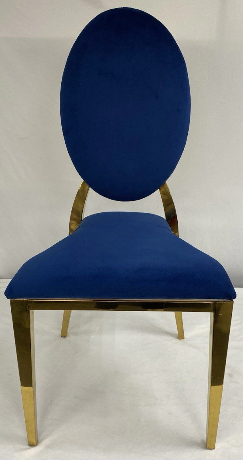 Стул «Вашингтон» золото, синий бархат