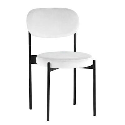 Стул Монако черный Альпийский снег 