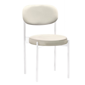 Стул Монако белый бежевая кожа