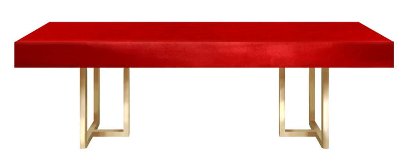 Стол "Лофт Голд" алый