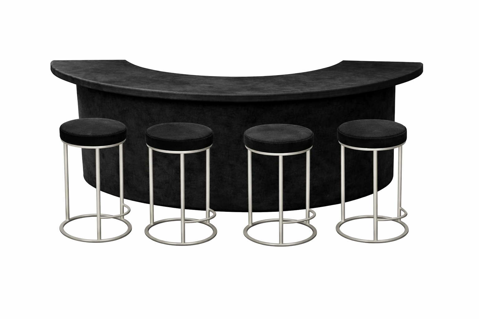 Барный комплект "Луна"  графитовый бархат