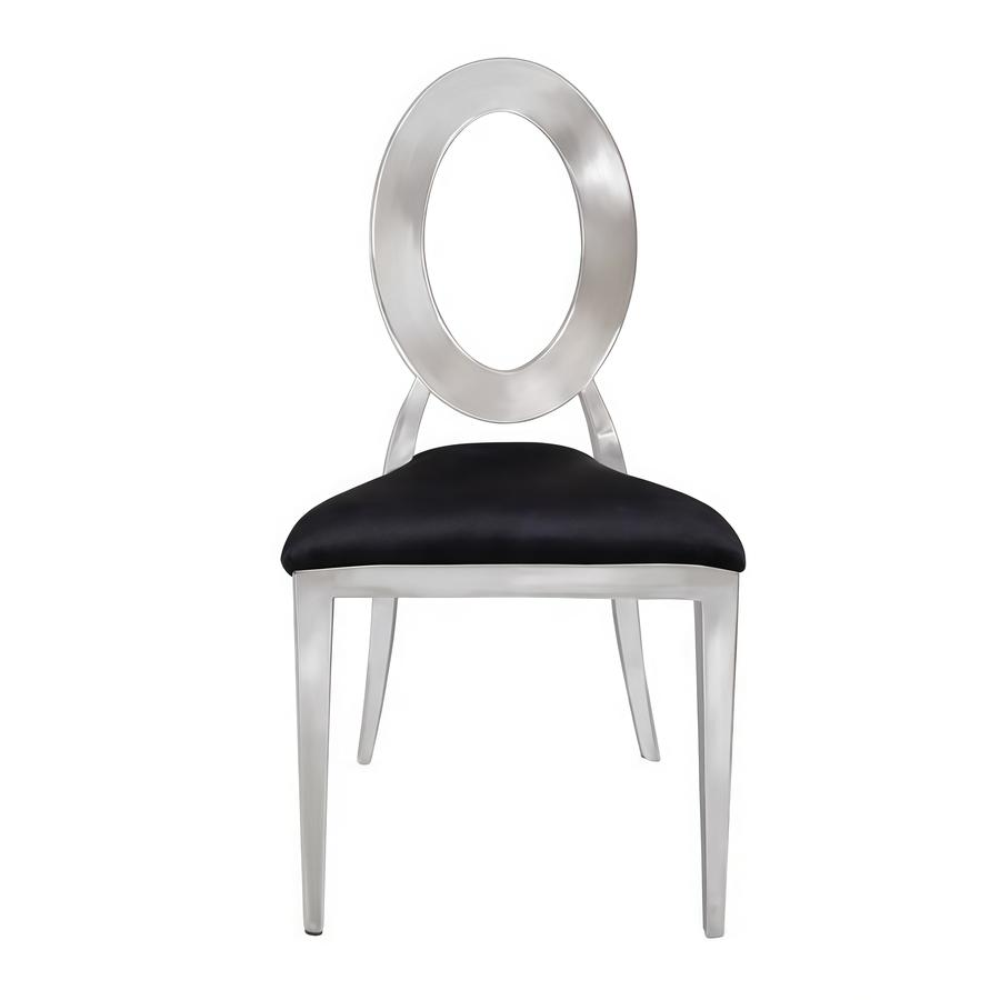 Стул «Элемент» серебро, черный бархат - Фото миниатюра 2