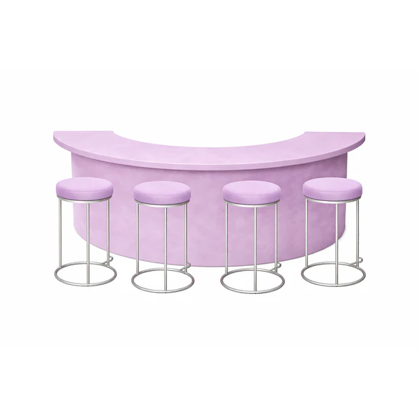 Барный комплект "Луна"  лавандовый бархат - Фото 1