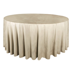 Скатерть круглая бархат светло-бежевая