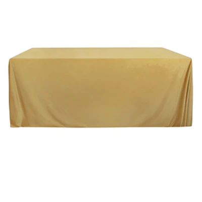 Скатерть бархат темно-золотая прямоугольная - изображение 1