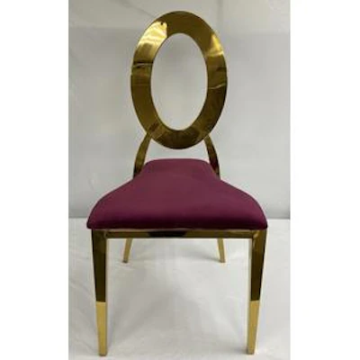 Стул «Элемент» золото, бургундский красный бархат - изображение 3