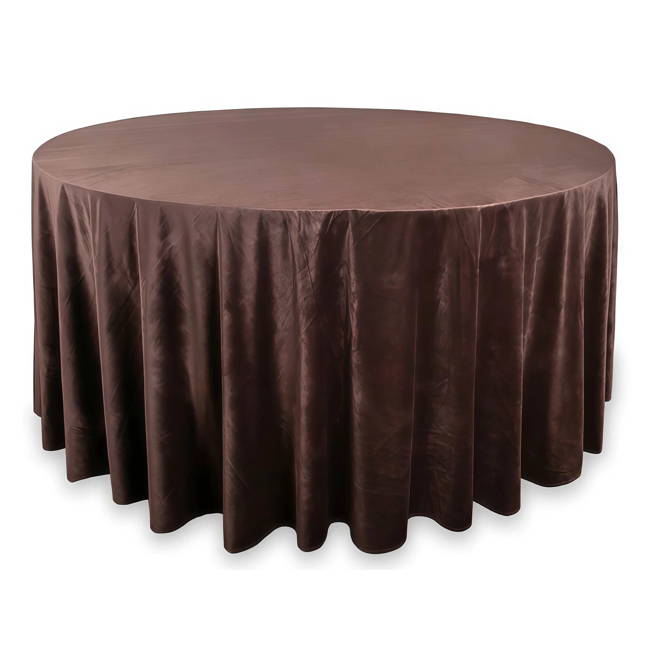 Скатерть круглая бархат темный шоколад