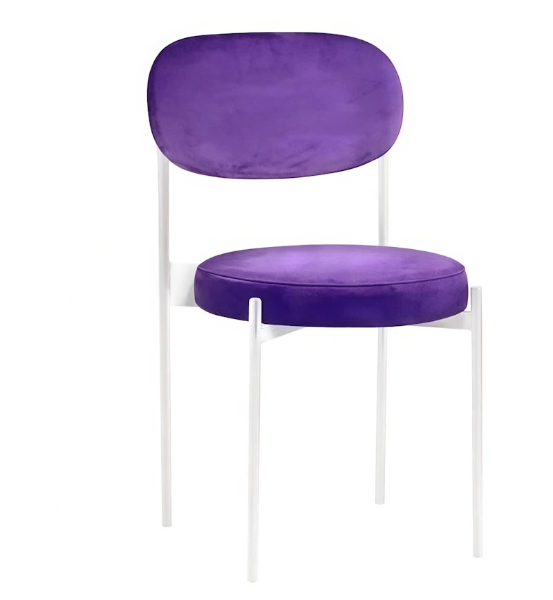 Стул Монако белый фиолетовый