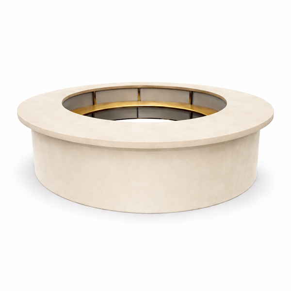 Барная стойка круглая обивка бежевая кожа