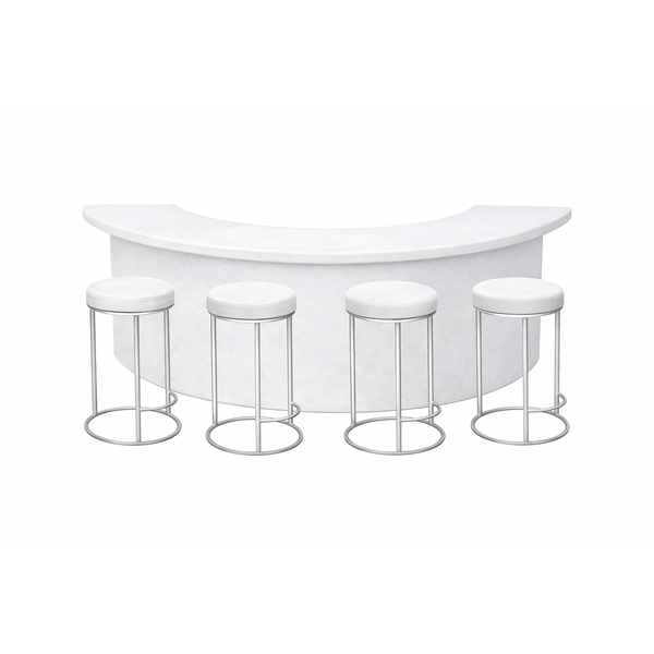 Барный комплект "Луна"  белый бархат